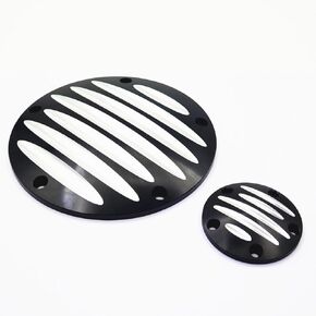 Black Derby Cover and Timer Timing Engine Cover for Harley Road King Dyna Softail Electra Glide 1996-2013 CNC-03