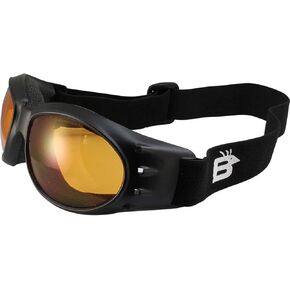 Birdz Eyewear Eagle Sport Sport Riding Goggle Matte Black Frame with Orange Lens