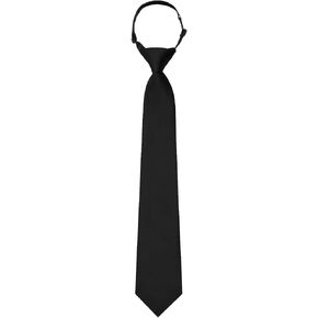 Solid Color Ties for Boys, Adjustable Pre-Tied Necktie Aged 8-12 Kids Boys Tie for Party Wedding School Graduation