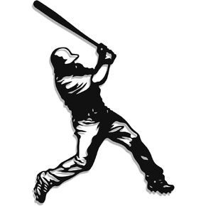 Paquesta Metal Baseball Wall Decor for Boys Room Sports Wall Art Baseball Sign Accessories for Boys Bedroom Gift for Boy (Baseball Wall Decor B)