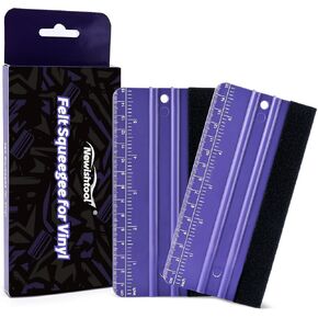 NewishTool 2 PCS 15cm محسوس الممسحة للفينيل ، أداة تطبيق فيلم Wrap Car ، مسطرة أرجوانية مع الحماية من Scratchfree حافة النسيج ، علامة التثبيت الزجاجية PPF.
