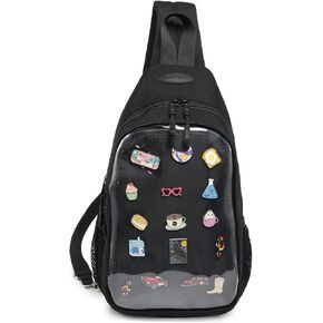 Kawaii Oxford Ita Bag Pin Display Chest Pack Shoulder Bag Sport Backpack Hiking Daypack