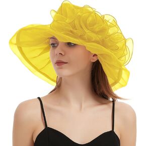 HASFINATOR CURCH HAT SUN HAT DERBY HAT FOR COCKTAIN Party Bridal Shower