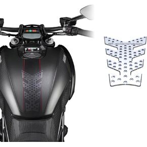 STOMPGRIP | Motorcycle Center Tank Pad Protector | Universal Fit | Vertebrae | Volcano Black