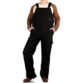 BOCOMAL Men's FR Bib Overalls Duck Canvas Leg Zipper Fire Resistant/Flame Resistant Workwear Relaxed Fit Unlined