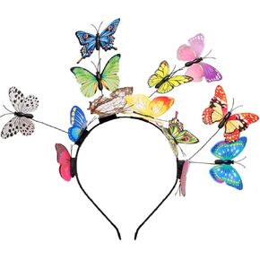 Multicolour Butterfly Headbands Fascinators Hat for Women Butterfly Costume Butterfly Accessories Headpiece for Women and Girls