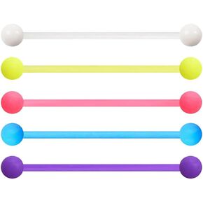 5Pcs 14G Acrylic Barbell Earrings for Women - 38mm Soft Cartilage Helix Conch Industrial Bar Piercing Jewelry