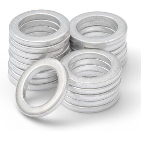 VOTEX - Made in USA - M14 14MM Small Oil Drain Plug Crush Washer Gasket Seal Ring for Aprilia RSV4 / Tuono V4 - BMW Motorcycles - Oil/Coolant - Aluminum - 20 Pack - Part Number 857147, ACWM14SML