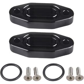 LS Billet Oil Cooler Block off Plate on Oil Pan LS Billet Oil Port Plate Compatible with Gen III IV Series Engines LS3 LSX LS1 LS2 LS6 L9H LQ4 LQ9 L92 4.8L 5.3L 5.7L 6.0L 6.2L Black 2 Pack