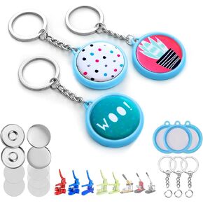 nice2have 25 Sets of Keychain Buttons 1 inch (25mm) - Button Maker Supplies for Button Maker Machine
