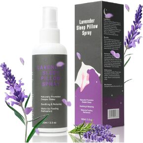 Lavender Pillow Spray – Soothing Lavender Linen Spray for Bedding & Pillows – Refreshing Bed Liner Mist with Essential Oils for a Calming Aromatherapy Experience (1, 1, Count)