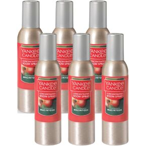 Yankee Candle Concentrated Air Freshener Room Spray, Odor Eliminator for Home, Bathroom, Macintosh, 1.5 Oz (Pack of 6)