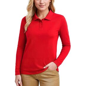 Decrum Long Sleeve Polo Shirts for Women Trendy Lightweight Casual Womens Golf Shirt Tops