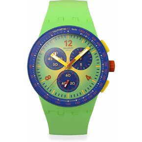 Swatch Unisex Casual Watch Green Bio-sourced Quartz Flowing Freshly