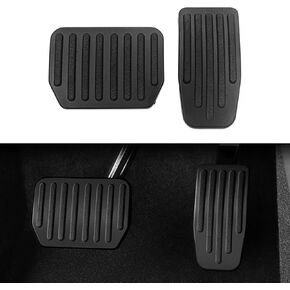 Aluminum Accelerator Brake Gas Pedal Cover Compatible for Tesla Model 3 (Juniper) 2018-2025, for Model Y (Highland) 2020-2025 Accessories Anti-Skid Pad