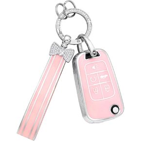 غطاء مفتاح PIFOOG FOB لـ CHEVY 5 BUNTUR MALIBU EXHINOX CAMARO CRUZE TRAX IMPALA SONIC PINK CAR