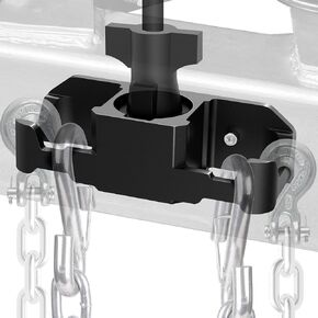 Trailer Chain Holder, Aluminum Travel Trailer Accessories,7 Way Pin Trailer Plug Holder Cover,Heavy Duty Towing Organizer for Travel Trailer RV Camper
