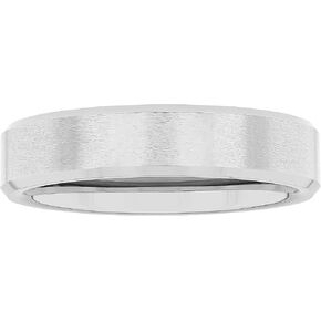 Men’s Wedding Band Ring Tantalum Carbide 5mm Satin Finish with Beveled Edges Choice of Color in Saudi Arabia