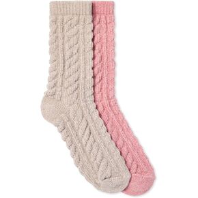 Martha Stewart WOMENS 2 PACK CABLE CHENILLE SOCK - Warm, Cozy, Gifts For Women