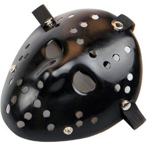 Gmasking Horror Killer Halloween Costume Hockey Mask Party Cosplay Voorhees Props (Full-Black)