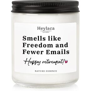 Retirement Gift Candle for Woman & Men - Lavender Scented Soy Wax Gifts for Coworkers,Teachers, Friends, Retired Party Decorations Gift