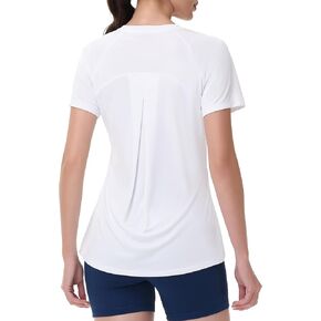 SPEXIAL Women's Short Sleeve Workout Tops Athletic Running Yoga Shirts Quick Dry T-Shirts UPF 50+ Sun Shirt