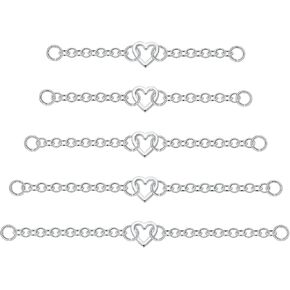 Oveta 5PCS Surgical Steel Nose Chain Piercing Across Nose for Women Men's Nostril Piercing Jewelry, Silver Black Gold