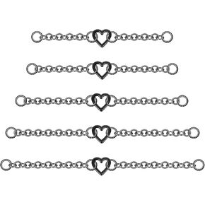 Oveta 5PCS Surgical Steel Nose Chain Piercing Across Nose for Women Men's Nostril Piercing Jewelry, Silver Black Gold in Kuwait