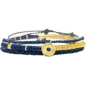 Pura Vida Bracelet Clear Vision Bracelet Stack, 3 Stackable Bracelets for Women