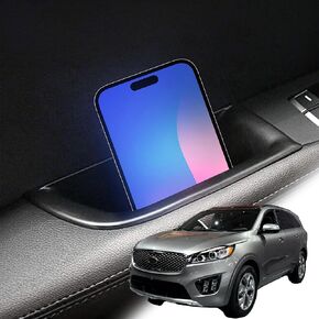 for Kia Sorento 2016-2020 Front Door Storage Box Door Side Organizer Tray Door Pocket Insert Tray Door Armrest Organizer Container Inner Door Handle Tray for Kia Sorento Accessories (2-Pack)