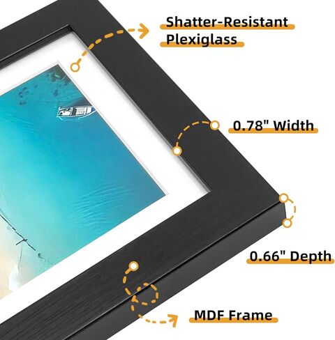 7 Pack Picture Frames Collage Wall Decor, Gallery Wall Frame Set for Wall Mounting or Tabletop Display, Multi Sizes Including 16x20-1, 11x14-2, 8x10-2，5x7-2 Family Photo Frames,Made of Solid Wood，Black in Saudi Arabia