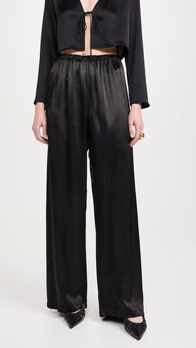 Enza Costa Women's Satin Wide Leg Pants in Saudi Arabia