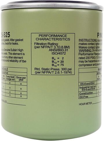 250025-525 Oil Filter Compatible with Air Compressor, Replacement Part for Air Compressor Filter System in Saudi Arabia