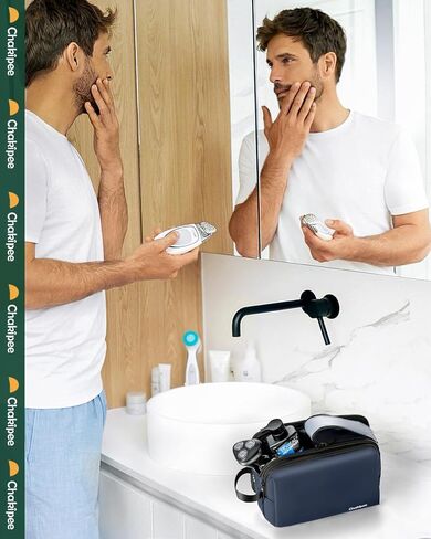 Toiletry Bag for Men, Travel Toiletries Organizer Dopp Kit Waterproof Shaving Bag for Toiletry Accessories, Lightweight Cosmetic Bags with Zippers, Bathroom Essentials (Black) in Kuwait