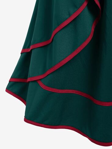 Rosegal Women's Plus Size Gothic Mini Skirt Tarning Bucked Midi High Weist Skirt A-Line Skirt in Kuwait