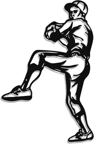 Paquesta Metal Baseball Wall Decor for Boys Room Sports Wall Art Baseball Sign Accessories for Boys Bedroom Gift for Boy (Baseball Wall Decor B) in Kuwait