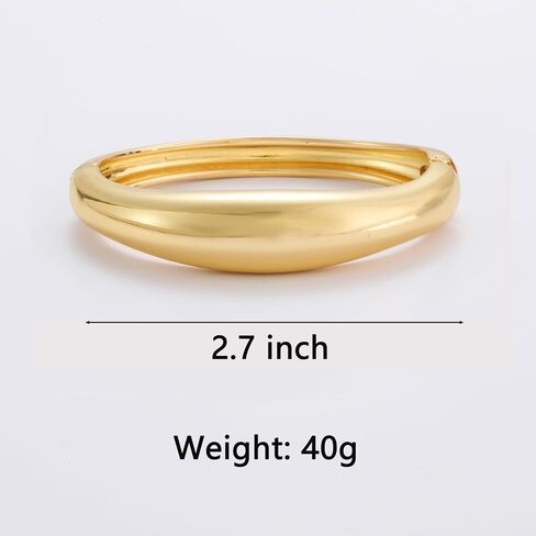 Chunky Gold Bangles Bracelets for Women Gold Cuff Bracelet Set Waterproof Non Tarnish Stack Bracelet for Women Gifts in Kuwait