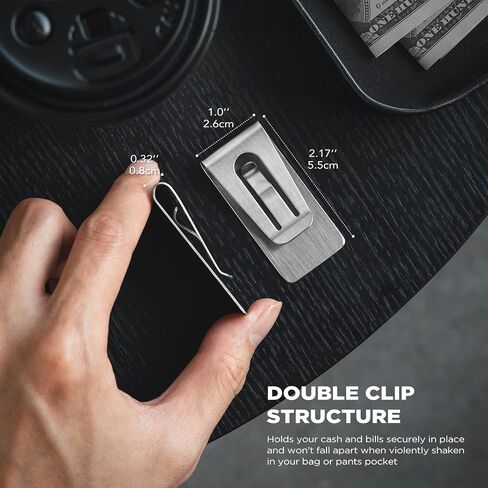 VULKIT Money Clip Stainless Steel Cash Holder EDC Accessories Men's Money Clips in Saudi Arabia