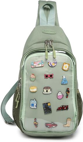 Kawaii Oxford Ita Bag Pin Display Chest Pack Shoulder Bag Sport Backpack Hiking Daypack in Saudi Arabia