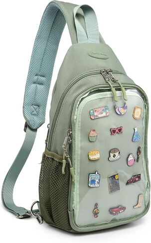 Kawaii Oxford Ita Bag Pin Display Chest Pack Shoulder Bag Sport Backpack Hiking Daypack in Saudi Arabia
