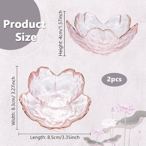 Nbeads 2pcs صينية حلية زجاجية صغيرة ، طبق من مجوهرات مجوهرات حلقة زهرة صينية بلون الوردي للحلقات أحذية المجوهر in Kuwait