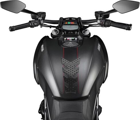 STOMPGRIP | Motorcycle Center Tank Pad Protector | Universal Fit | Vertebrae | Volcano Black in Saudi Arabia