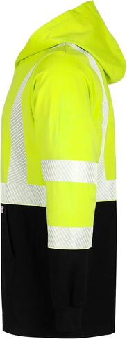 TICOMELA FR Shirts Pullover High Visibility 6oz Lightweight Hi vis Flame Resistant Reflective Hooded Work Shirt in Kuwait