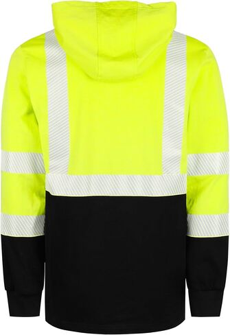 TICOMELA FR Shirts Pullover High Visibility 6oz Lightweight Hi vis Flame Resistant Reflective Hooded Work Shirt in Kuwait