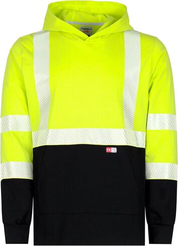 TICOMELA FR Shirts Pullover High Visibility 6oz Lightweight Hi vis Flame Resistant Reflective Hooded Work Shirt in Kuwait