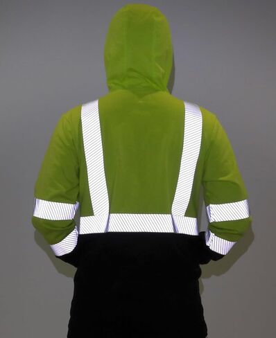 TICOMELA FR Shirts Pullover High Visibility 6oz Lightweight Hi vis Flame Resistant Reflective Hooded Work Shirt in Kuwait
