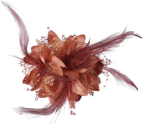 أغنية Qing fascinators للنساء شاي شاي الحفل قبعة بروش القبعة زهرة ديربي كوكتيل كنيسة كنيسة الزفاف in Kuwait
