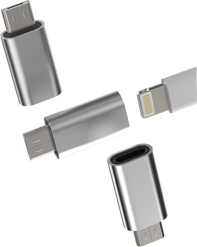 Lightning Female to Micro USB Male Charger Adapter(3pack)Android Power Charging Data Sync Charge Cable Port Converter for Galaxy S7 Active S6 Edge Nexus 5 LG PS4 MP3 for Iphone 13 Pro 7 X Cord in Saudi Arabia