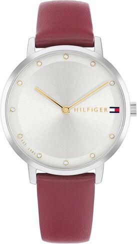 Tommy Hilfiger Women's Slim Quartz Watch, Leather Strap, Water Resistant 3 ATM, Sleek and Stylish Timepiece, Gift for Her, 35mm in Saudi Arabia
