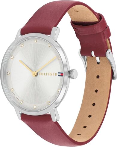 Tommy Hilfiger Women's Slim Quartz Watch, Leather Strap, Water Resistant 3 ATM, Sleek and Stylish Timepiece, Gift for Her, 35mm in Saudi Arabia